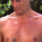 Roger Moore with his legendary 3rd nipple!