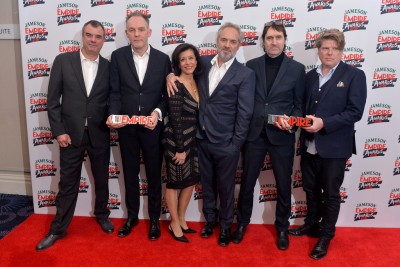 Mendes and team at Jameson Empire Awards 2016